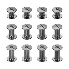 75set Phillips Chicago Screw M4 x 6/10/12mm Binding Post Screw, Gun Black
