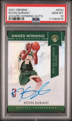Seattle Super Sonic 2021 Kevin Durant Origin Autograph BGS Gem