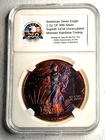 1997 Silver Eagle  (1 Oz .999) Monster Rainbow Toning Gem Brilliant Uncirculated