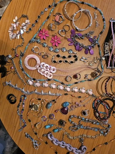 Bulk 50 Piece Wearable Costume Jewelry Lot - Vintage to Modern - Mixed Styles