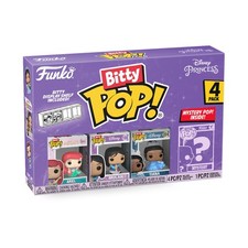 Funko Bitty POP! Disney Princesa - Ariel 4 Paquete Incluye Ariel, Mulan, Tiana, 