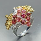 Handmade ring Natural Tourmaline Ring 925 Sterling Silver Size 7.75 /R481144