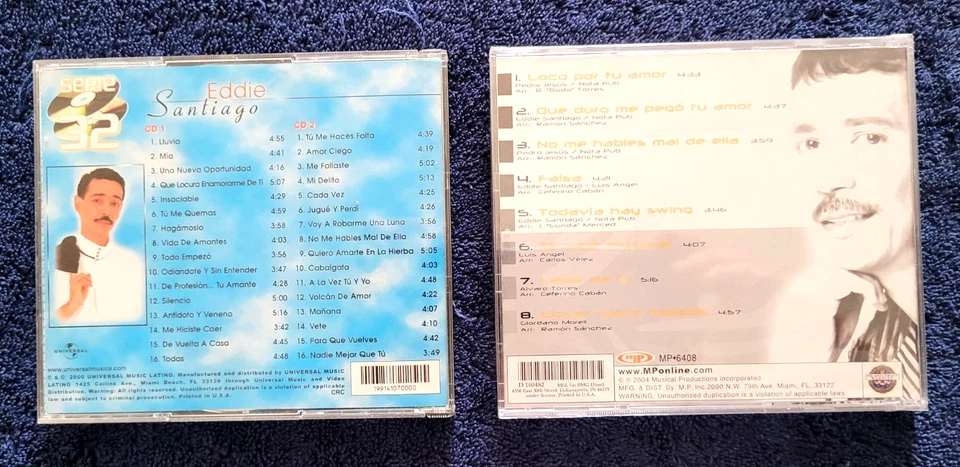 Eddie Santiago:Serie 32 2CD Set(EX)+Free CD(Brand NEW)See pics and notes.RARE. - Image 3 of 4