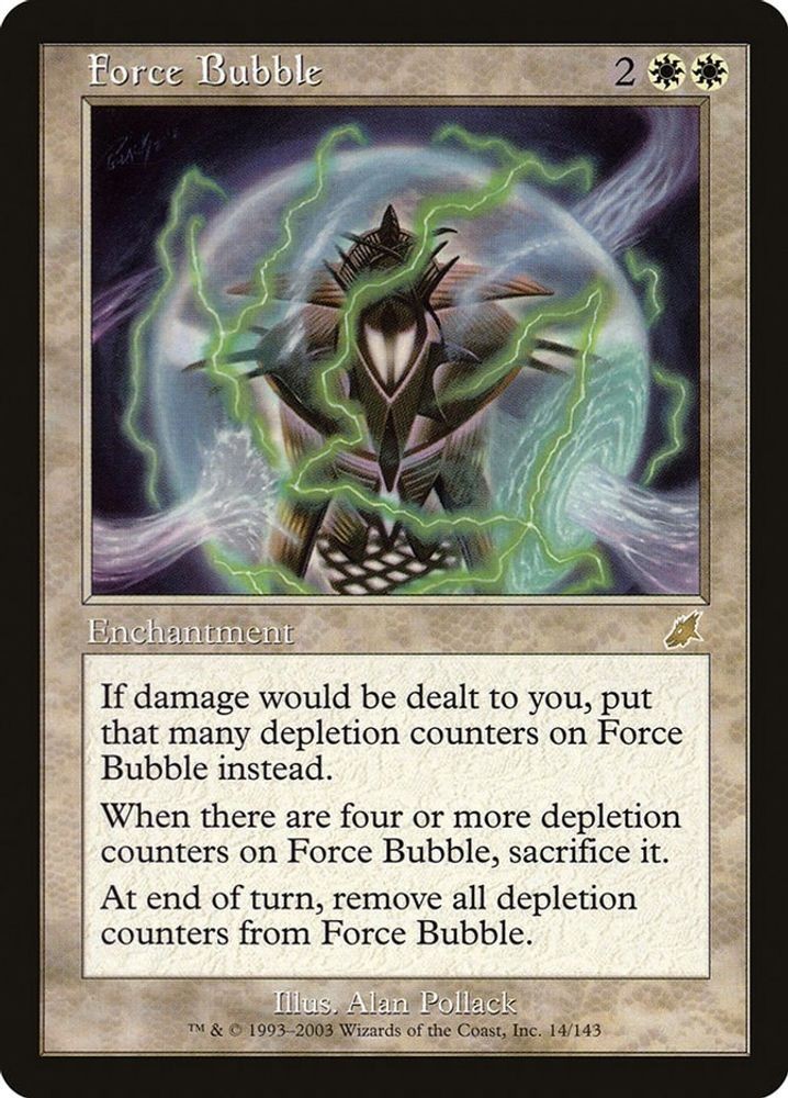 2003 Magic: The Gathering: Scourge - Force Bubble (#14, R, Near Mint)