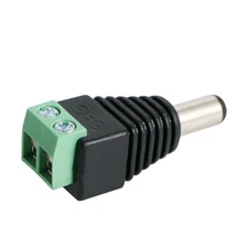 12V Male DC Power Jack Adapter Connector 10 PCS 2.1x5.5mm for CCTV Camera