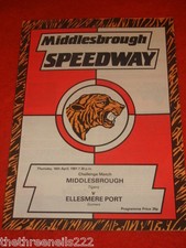 SPEEDWAY - MIDDLEBROUGH V ELLESMERE - APRIL 16 1981
