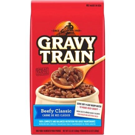 Gravy Train Beefy Classic Dry Dog Food, 3.5 lb - Picture 2 of 2