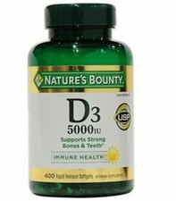 Nature's Bounty Vitamin D3 5000 IU 400 Softgels