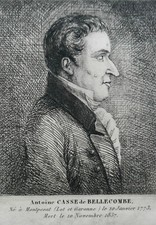 ANTOINE CASSE DE BELLECOMBE 1773-1837 PORTRAIT ENGRAVING 19th century MONTPESAT