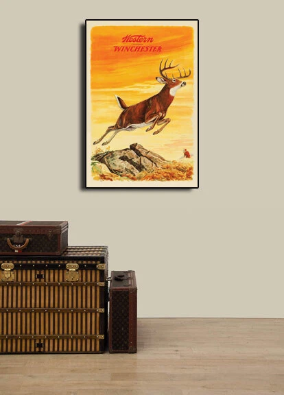 1950s "Western Winchester" Vintage Style Deer Hunting Poster - 16x24 - Image 3 of 3