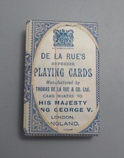 Vintage Thomas De La Rue's Brand Sealed Deck in Duty Wrapper - George V