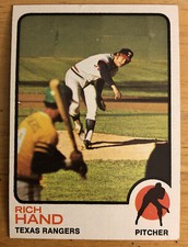 1973 Topps Rich Hand Baseball Card #398 Rangers Low-To-Mid-Grade