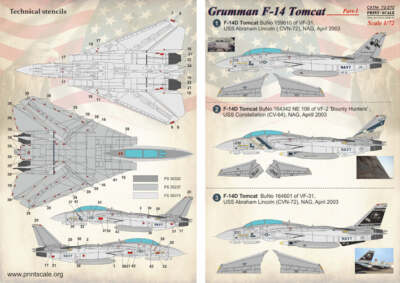 Druckmaßstab 72272 1:72 Grumman F-14D Tomcat Teil 1