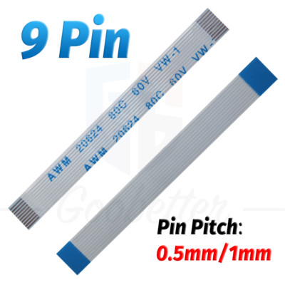 5cm-30cm 9Pin FPC FFC Ribbon Flexible Flat Cable Flex Ribbon 0.5mm/1.0mm Pitch