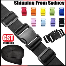 Heavy Duty 25mm Durable Webbing Strap With Buckles Side Quick Release Clip AUS