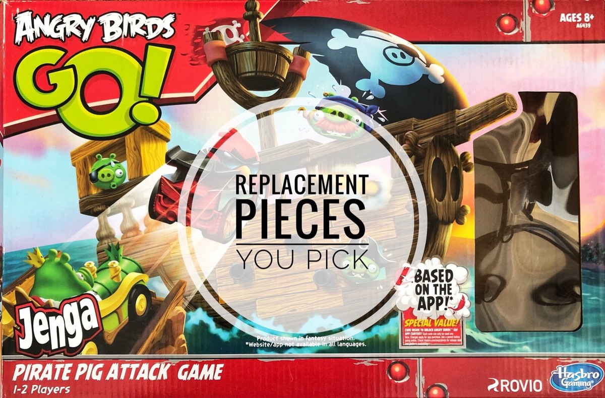 Angry Birds GO! Pirate Pig Attack Jenga Game Replacement