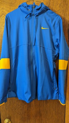 Nike Jacket Large Blue Womens Dri-Fit Full Zip Hoodie Training Used CJ1796 498
