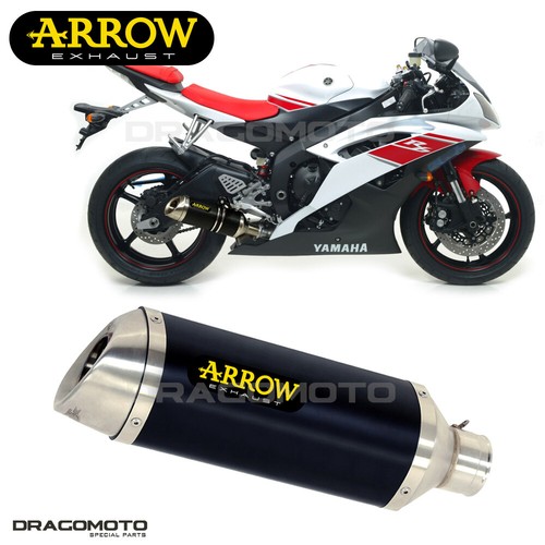 Exhaust YAMAHA YZF 600 R6 2008 2009 ARROW ALU Black THUNDER EBay exhaust-yamaha-yzf-600-r6-2008-2009-arrow-alu-black-thunder-ebay