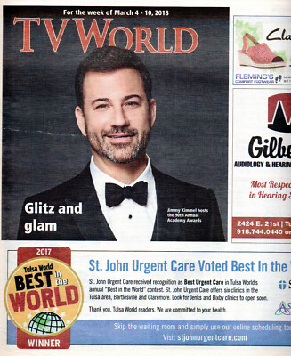 TV WORLD Magazine March 4-10 2018 Jimmy Kimmel The 90th Annual Academy Awards