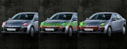 BT Cotton RGB Angel Eyes Halo Ring for Mazda 3 Projector 2010-2013 Headlight DRL - Picture 2 of 20