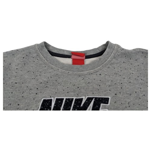 Nike Air Cement Sweatshirt Mens Small Black Gray Crewneck 90s Style Red Tag - Picture 3 of 10