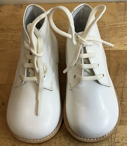 Josmo Unisex Child Walking Shoes Baby First Walker White Leather Size 5 EEE - 第 3/6 張圖片