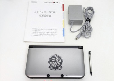 Nintendo 3DS XL LL Super Mario Silver Limited Handheld Console