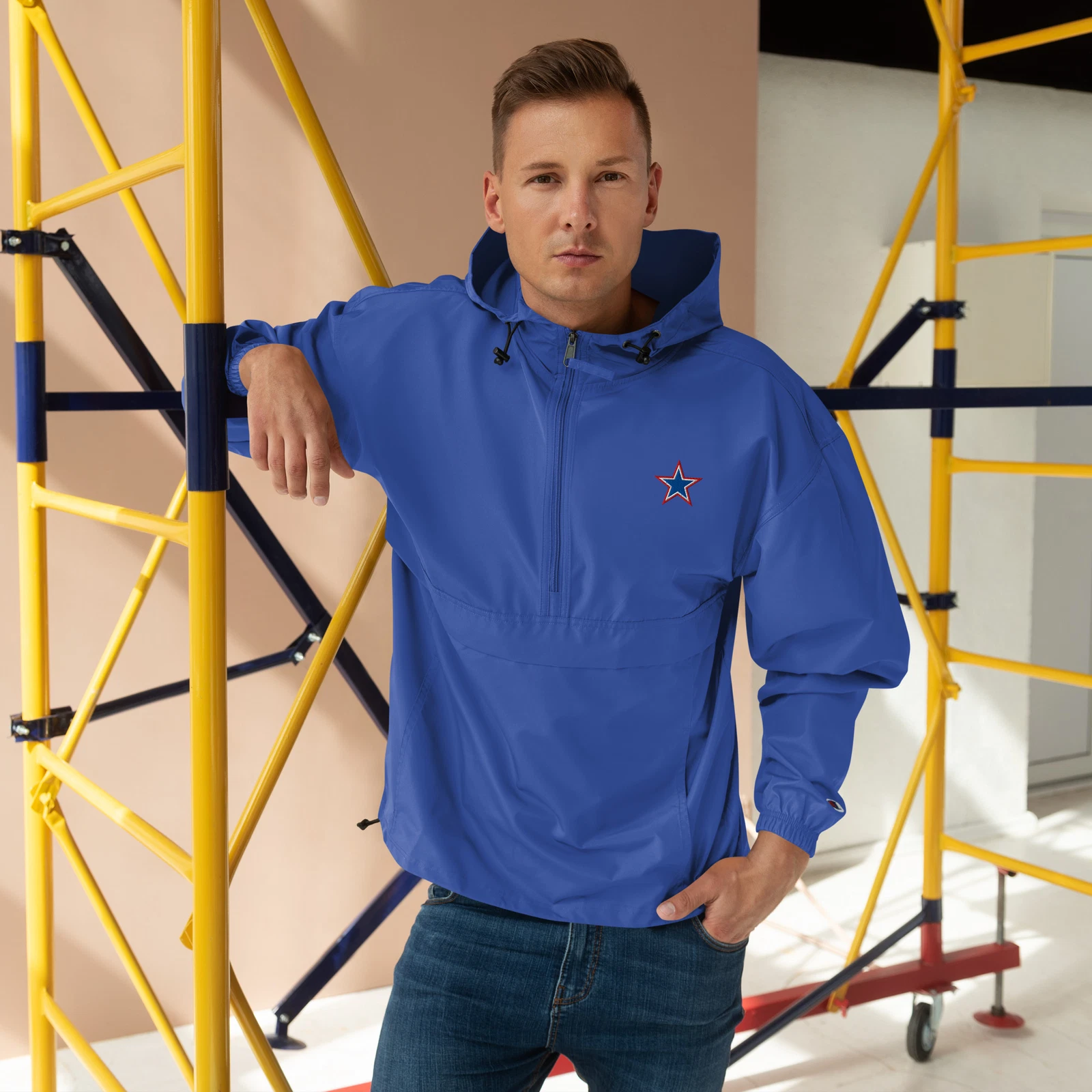 Champion Embroidered American Star Packable Jacket