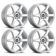 (Set-4) Raceline Matrix Silver 15X7 5X110/5X115 +40mm wheels rims 15 inch