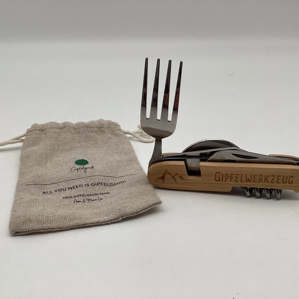 H004 Gipfelwerkzeug Campingbesteck Gipfelgaudi Flaschenöffner Taschenbesteck