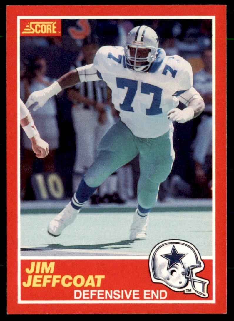 1989 Score Jim Jeffcoat Dallas Cowboys #143