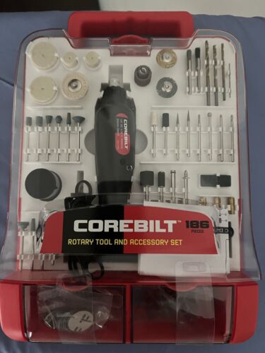 Rotary Tool and Accessory Set By Corebuilt With Case New - Afbeelding 1 van 5