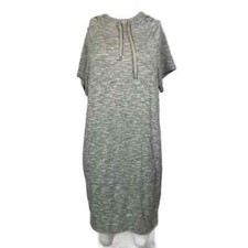 Athleta Dress Womens Sz S Mini Gray Heather Hooded Stretch Comfort Pockets
