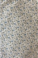 VTG 100 Cotton Fabric  Blue Vined Floral  Marcus Bros.  1Yd 16" L x 45" W