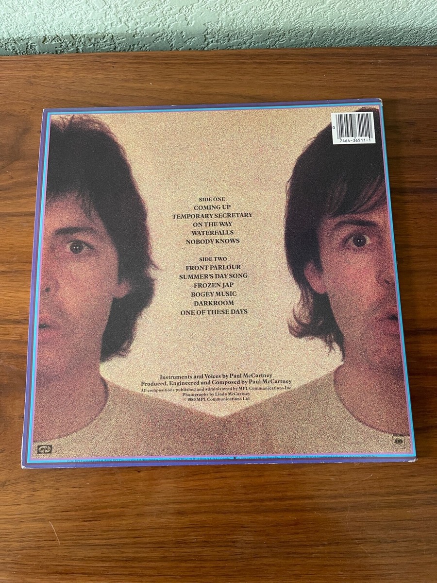 Paul McCartney McCartney II LP 1980 COLUMBIA 36511 GATEFOLD INNER