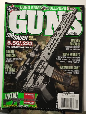 Guns Magazine Sig Sauer Magnum Research Snubbies April 2018 FREE SHIPPING JB