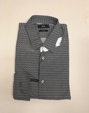 NWT Hugo Boss Reid Men's Buttondown Longsleeve Grey Slim Shirt Medium MSRP 165