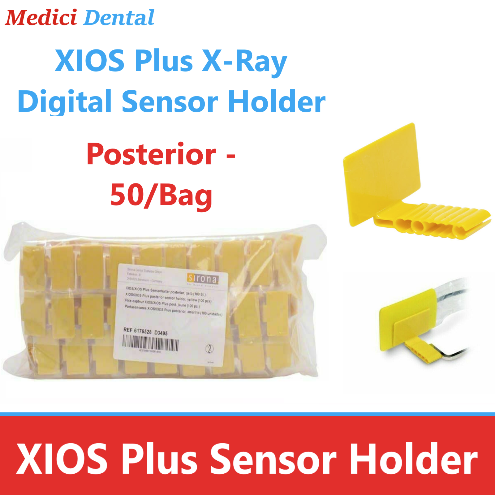 Sirona XIOS PLUS BiteWing Posterior Intraoral Dental Sensor Holder Tab ...