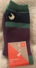 New Gap Kids Striped Eye Cozy Socks Girls Size L 3-4