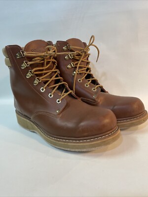 Felt Bottom Boots For Stocking Foot Fishing Waders Men Sz 8 Wide Leather HODGMAN
