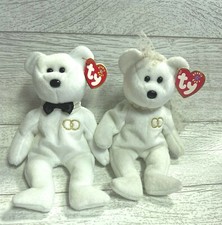 Mr.  Mrs. Bear 2001 8th Gen Retired Ty Beanie Baby Collectible Gifts Mint