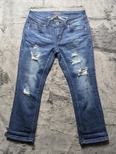 Grace In LA Capris Distressed Women's Size 26 Medium Wash