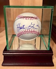 Hunter Greene Signed PINK Mothers Day OML MLB Leather Game Baseball Ball BAS COA