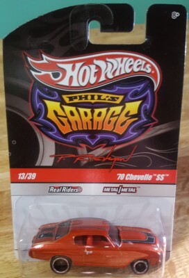 Hot Wheels Phil's Garage '70 Chevelle SS Orange with Real Riders M