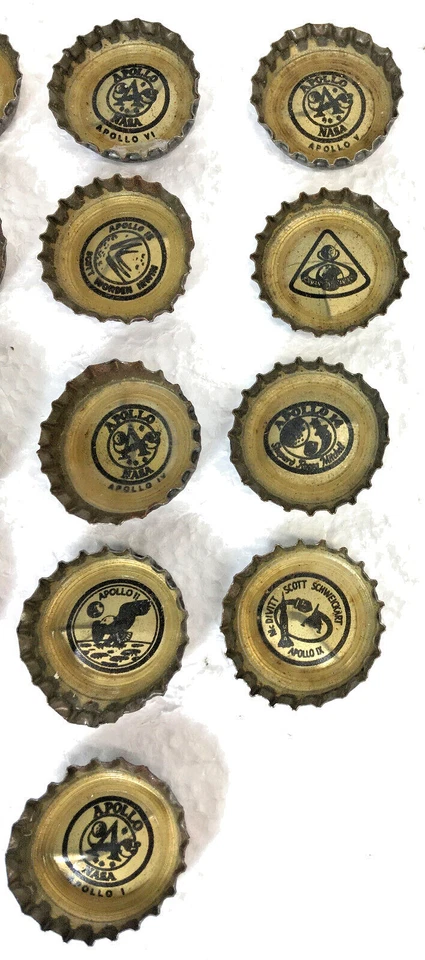 COCA~COLA - LOT OF 24 NASA APOLLO - BOTTLE CAPS - USED - Image 4 of 4