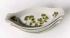 Dish Casserole Baking Dish Set Of 4 8" Oval Vegetable Asparagus One Chip