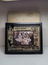 Disney Park Mickey Mouse Clear Glass Best Vacation Ever Picture Frame 4"x6" New