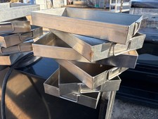 Set of 6 Hubert 15x9 Rectangle 18/8 Stainless Steel Food Pan Trays w/Handles