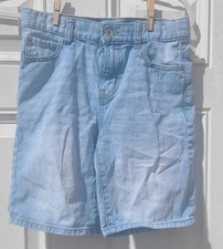 The Children's Place Boys Chino Shorts Light Blue Denim 12 Zip Pockets