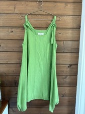Zephyr Loungewear Green 100% Cotton Dress Boho Lightweight Small